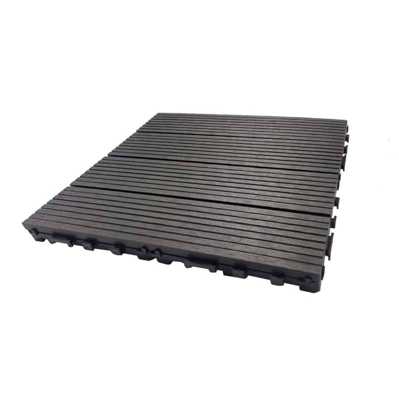 1 by 1 foot charcoal Dura composite deck tile