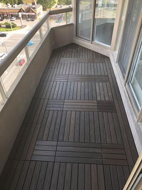 walnut composite deck tiles